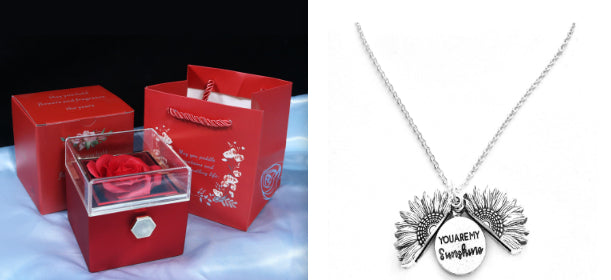 Rotating Soap Flower Rose Gift Box Creative Rotating Rose Jewelry Packaging Box Valentine'S Day Gift for Women