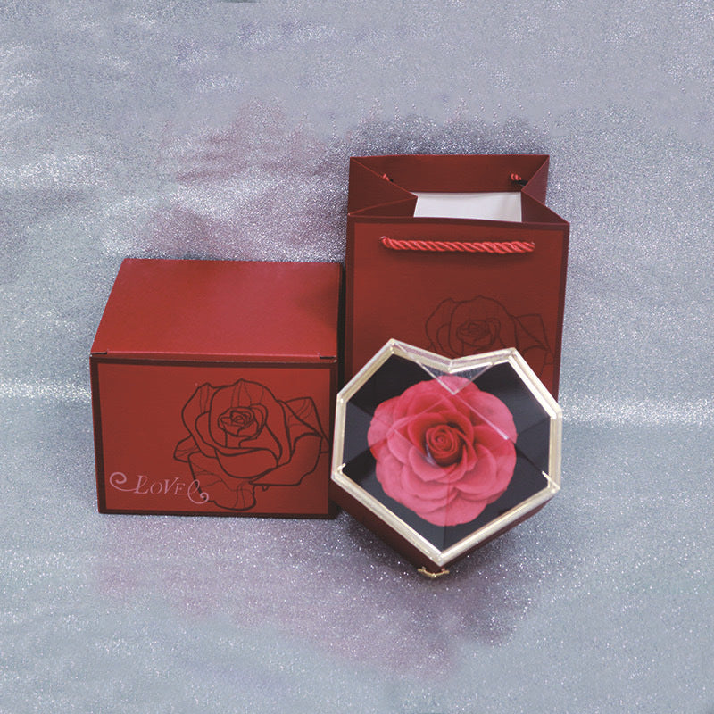 Love Rose Jewelry Box Prism Rose Valentine'S Day Gift