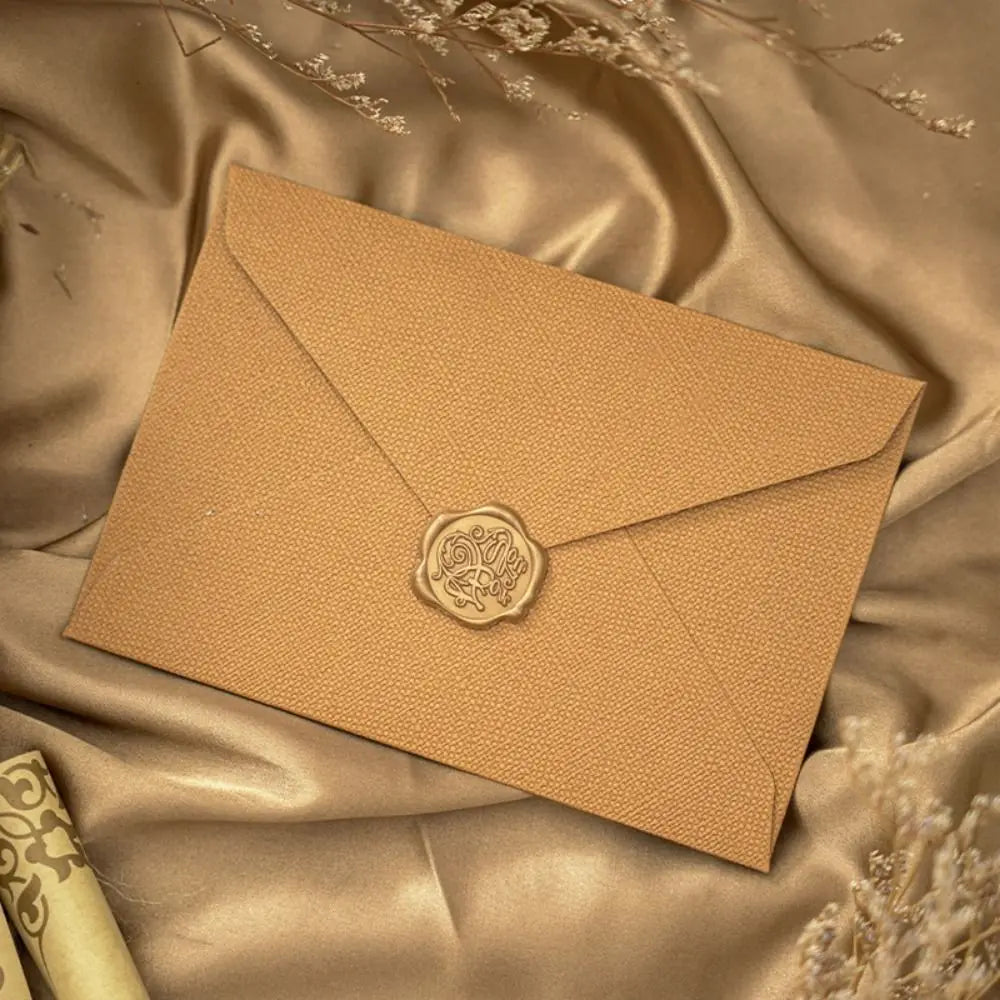 3Pc Linen Envelope Letter Set Love Letter Lacquer Envelope Cowhide Special Paper Invitation Postcard Thicken Envelope Stationery