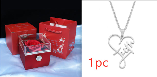 Rotating Soap Flower Rose Gift Box Creative Rotating Rose Jewelry Packaging Box Valentine'S Day Gift for Women