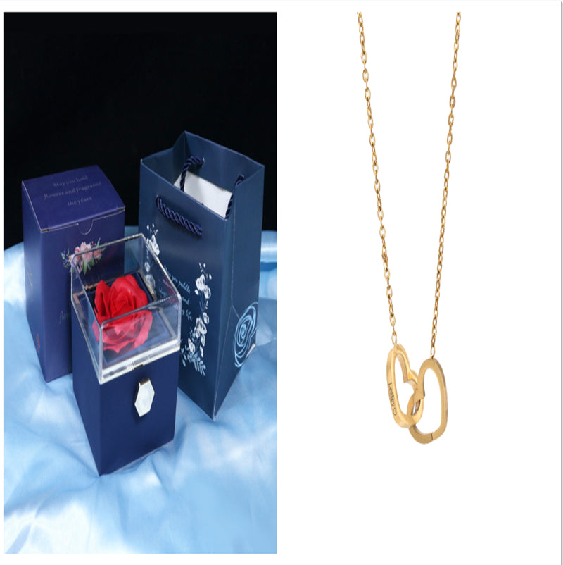 Rotating Soap Flower Rose Gift Box Creative Rotating Rose Jewelry Packaging Box Valentine'S Day Gift for Women