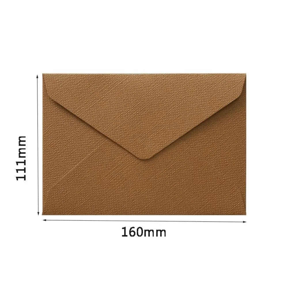 3Pc Linen Envelope Letter Set Love Letter Lacquer Envelope Cowhide Special Paper Invitation Postcard Thicken Envelope Stationery